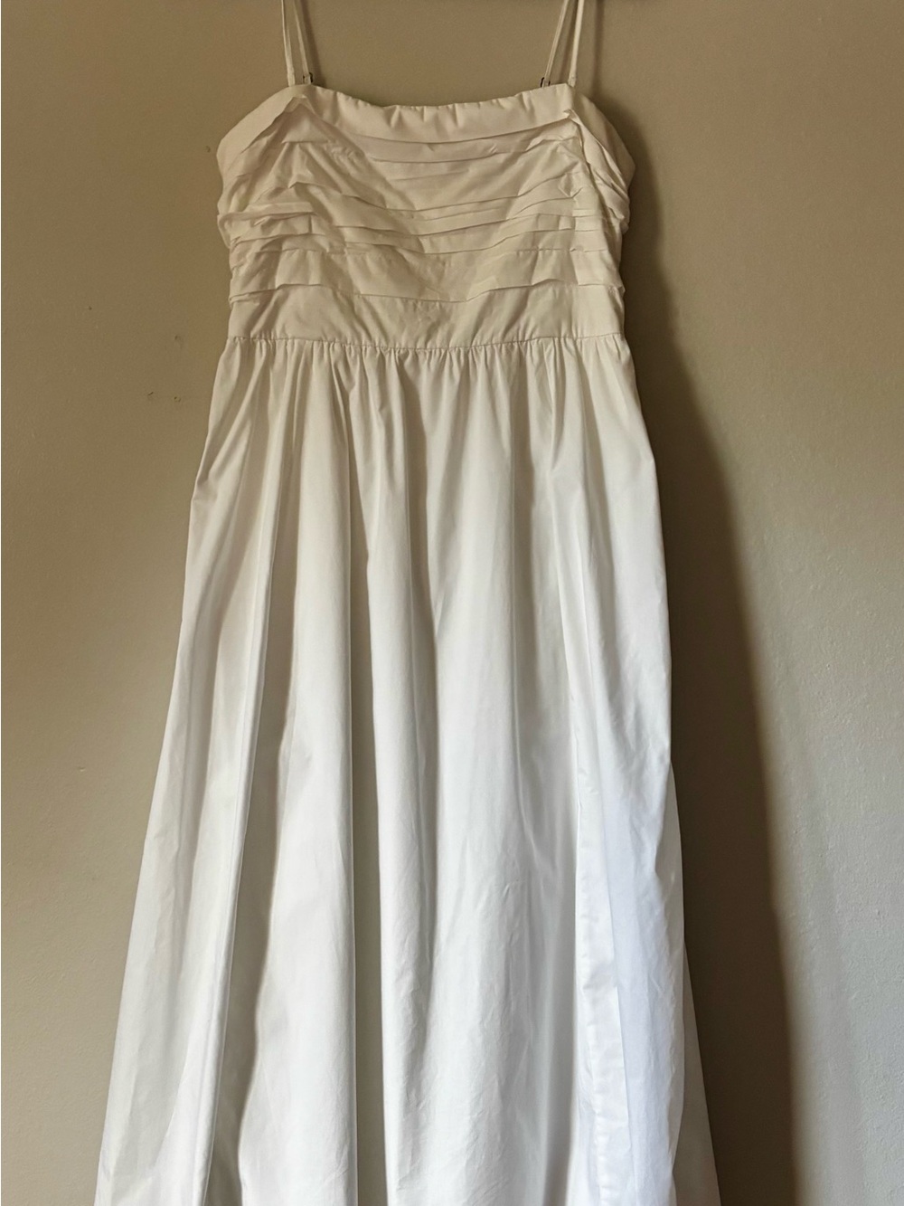 Abercrombie & Fitch White Cotton  Mix Midi / Maxi Dress size LT